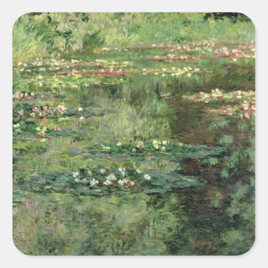 Claude Monet | The Waterlily Pond, 1904 Vierkante Sticker (Voorkant)