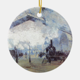 Claude Monet - Train Artwork - Steam Engine Keramisch Ornament