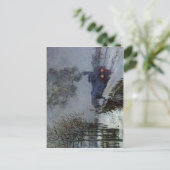 Claude Monet Train in the Snow 1875 Technique Oil  Briefkaart (Staand voorkant)