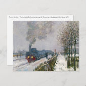 Claude Monet - Trein in de Sneeuw / De Locomotief Briefkaart (Voorkant / Achterkant)