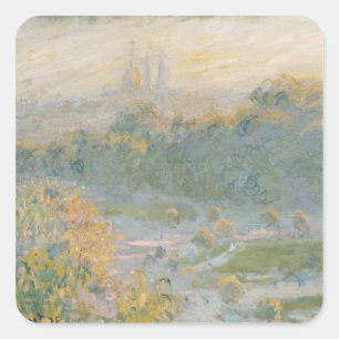 Claude Monet Tuileries 1875 Vierkante Sticker