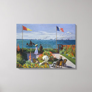 Claude Monet - Tuin bij Sainte-Adresse Canvas Afdruk