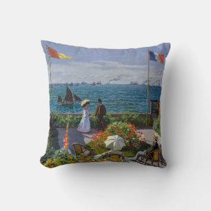 Claude Monet - Tuin bij Sainte-Adresse Kussen