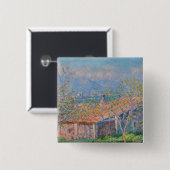 Claude Monet - Tuinmanshuis in Antibes Vierkante Button 5,1 Cm (Voorkant /achterkant)