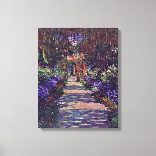 Claude Monet - tuinpad Canvas Afdruk (Voorkant)