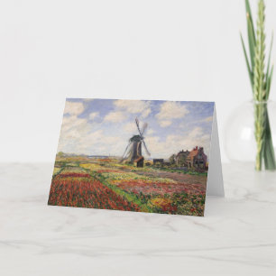 Claude Monet   Tulip Fields Rijnsburg Windmill Kaart