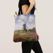 Claude Monet | Tulip Fields Rijnsburg Windmill Tote Bag (Dichtbij)