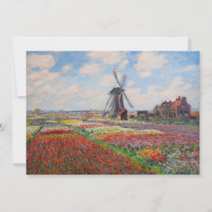 Claude Monet - Tulpenveld in Nederland Bedankkaart