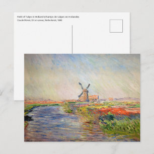 Claude Monet - Tulpenveld in Nederland Briefkaart