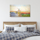 Claude Monet - Tulpenveld in Nederland Canvas Afdruk (Insitu (Slaapkamer))