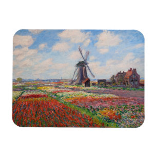 Claude Monet - Tulpenveld in Nederland Magneet