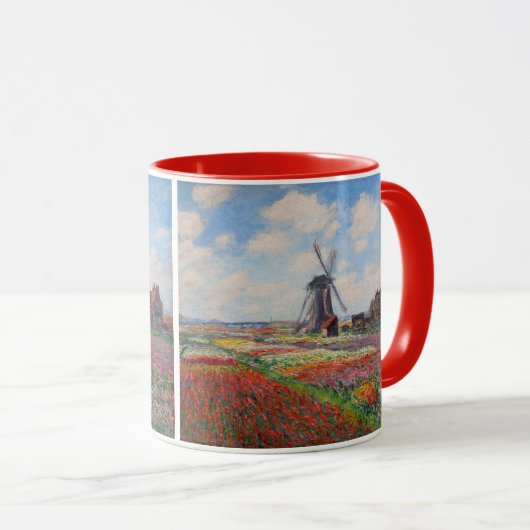 Claude Monet - Tulpenveld in Nederland Mok (Voorkant rechts)