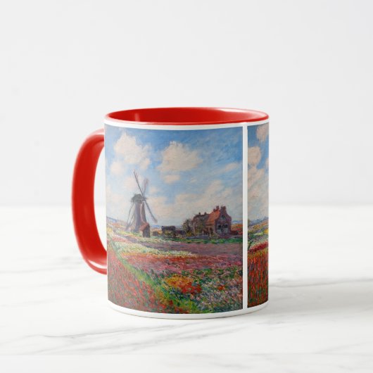 Claude Monet - Tulpenveld in Nederland Mok (Voorkant links)