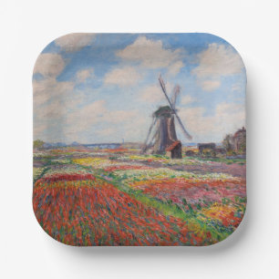 Claude Monet - Tulpenveld in Nederland Papieren Bordje