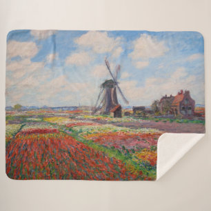 Claude Monet - Tulpenveld in Nederland Sherpa Deken