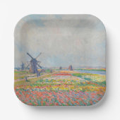 Claude Monet - Tulpenvelden bij Den Haag Papieren Bordje (Voorkant)