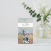 Claude Monet - Tulpenvelden, Den Haag - QR Code Visitekaartje (Staand voorkant)