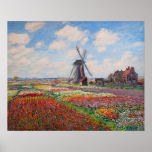 Claude Monet - Tulpveld in Holland Poster