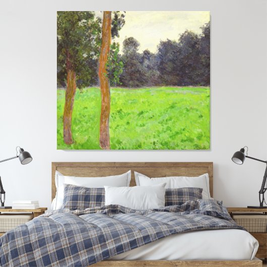 Claude Monet | Twee bomen in de Prairie Canvas Afdruk (Insitu (Slaapkamer))