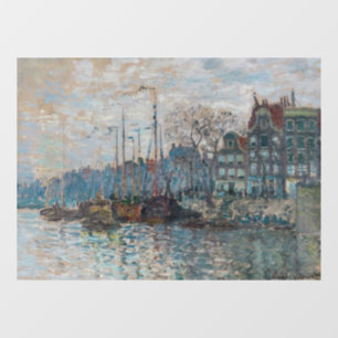 Claude Monet - Uitzicht Amsterdam Raamsticker