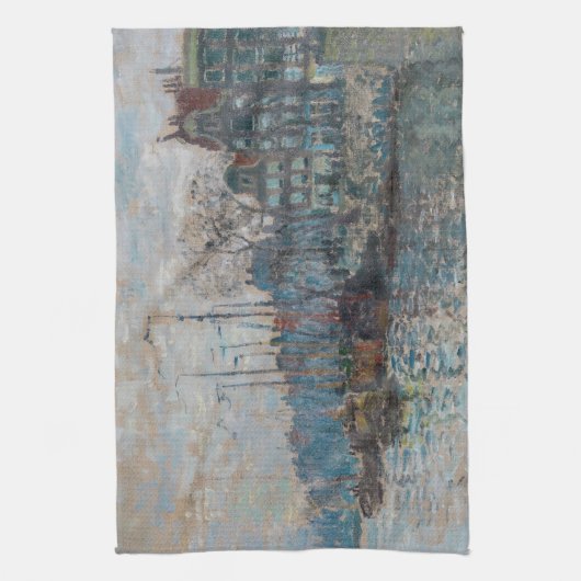 Claude Monet - Uitzicht Amsterdam Theedoek (Verticaal)