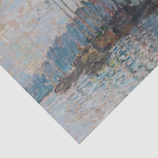 Claude Monet - Uitzicht Amsterdam Tissuepapier (Detail)