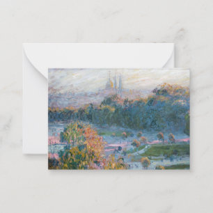 Claude Monet - Uitzicht van de Tuileries, Studie Notitiekaartje