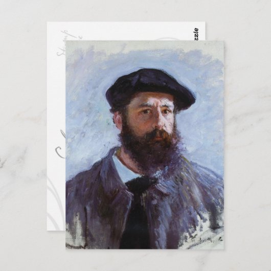 Claude Monet une carte postale autoportrait (Devant / Derrière)