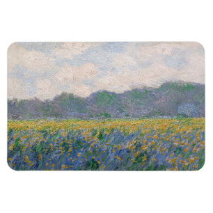 Claude Monet - Veld van gele irissen bij Giverny Magneet