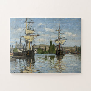 Claude Monet verscheept de Seine River Travel Art Legpuzzel