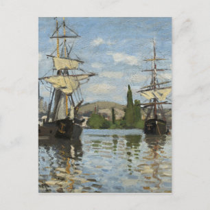 Claude Monet verscheept op de Seine River Travel A Briefkaart