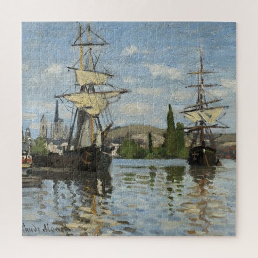 Claude Monet verscheept op de Seine River Travel A Legpuzzel (Verticaal)