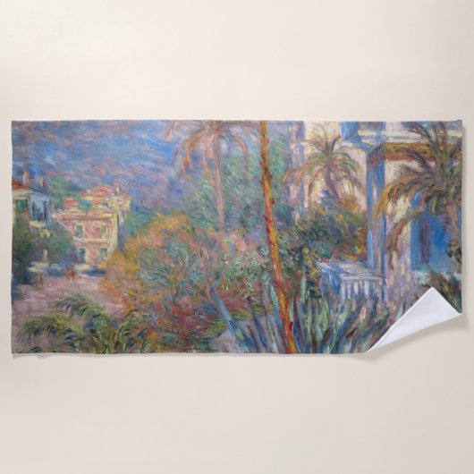 Claude Monet - Villas op Bordighera Strandlaken (Voorkant)