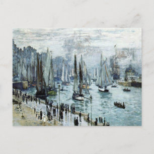 Claude Monet Vist boten die de haven verlaten Briefkaart