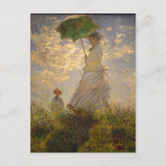 Claude Monet Vrouw met een Parasol, 1875. Nationaa Briefkaart