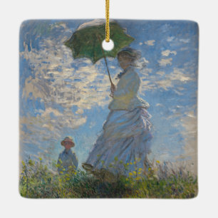 Claude Monet Vrouw met een Parasol Kunst Keramisch Ornament
