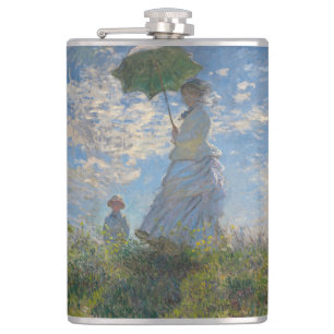 Claude Monet Vrouw met een parasol Kunstschilderij Heupfles