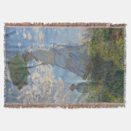 Claude Monet Vrouw met een Parasol Kunstwerk Deken