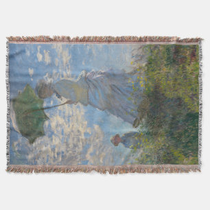 Claude Monet Vrouw met een Parasol Kunstwerk Deken