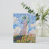 Claude Monet - Vrouw met een parasol naar links Briefkaart (Staand voorkant)