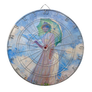 Claude Monet - Vrouw met een parasol naar links Dartbord