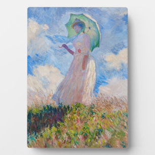 Claude Monet - Vrouw met een parasol naar links Fotoplaat