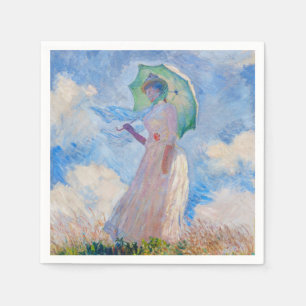 Claude Monet - Vrouw met een parasol naar links ge Servet