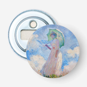 Claude Monet - Vrouw met een parasol naar links ki Button Flesopener