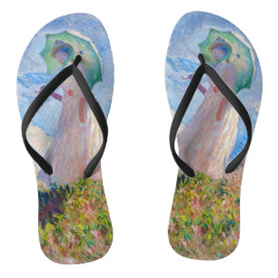 Claude Monet - Vrouw met een parasol naar links Teenslippers