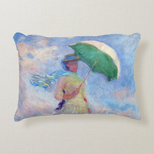 Claude Monet - Vrouw met een Parasol naar rechts Accent Kussen