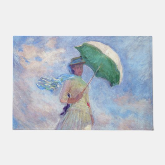 Claude Monet - Vrouw met een Parasol naar rechts Deurmat (Voorkant)