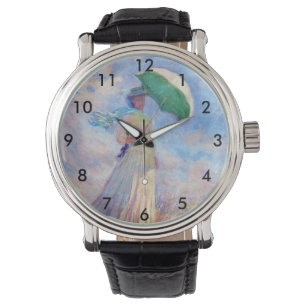 Claude Monet - Vrouw met een Parasol naar rechts Horloge