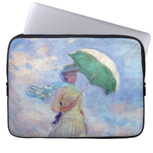 Claude Monet - Vrouw met een Parasol naar rechts Laptop Sleeve
