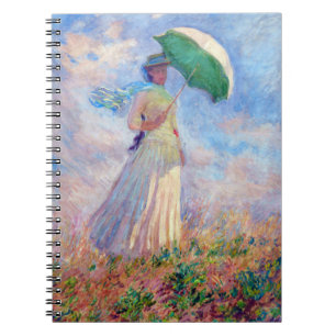 Claude Monet - Vrouw met een Parasol naar rechts Notitieboek